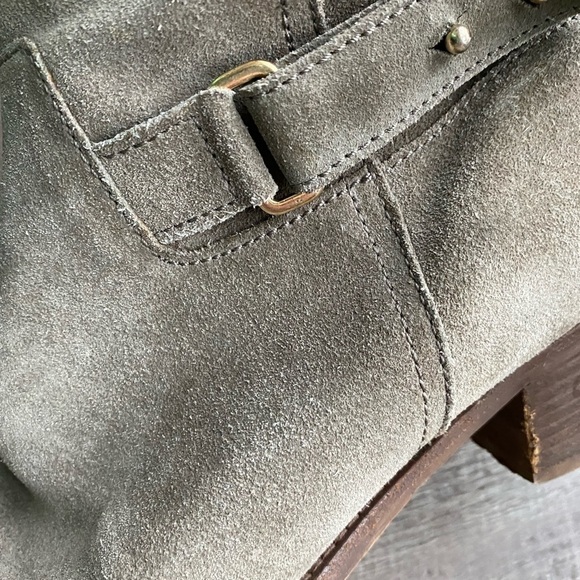 J Crew Parker Shearling Suede Ankle Boots Booties Sz 7.5 - Picture 13 of 15